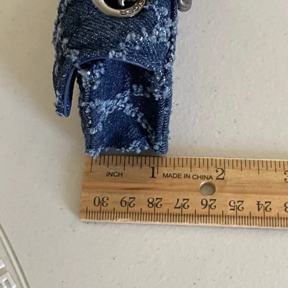 Kurt Geiger London Micro Brixton Denim Crossbody - Picture 7 of 8